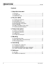 Preview for 2 page of Datcon DT7000 Operating Instructions Manual