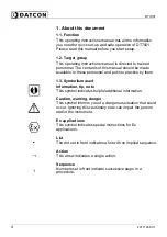 Preview for 4 page of Datcon DT7001 Operating Instructions Manual