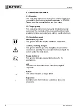 Preview for 4 page of Datcon DT9000 Operating Instructions Manual