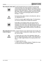 Preview for 13 page of Datcon DT9000 Operating Instructions Manual