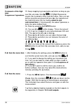 Preview for 38 page of Datcon DT9000 Operating Instructions Manual