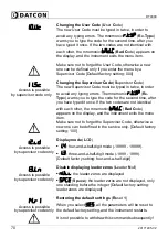 Preview for 70 page of Datcon DT9000 Operating Instructions Manual