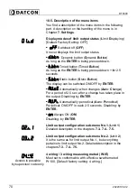 Preview for 70 page of Datcon DT9500 Operating Instructions Manual