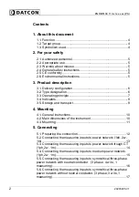 Preview for 2 page of Datcon PQRM5100 11 U I Series Instruction Manual