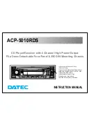 DATEC ACP-5010RDS Instruction Manual preview