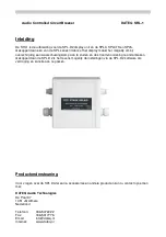 Preview for 3 page of Dateq 9000-0010-4518 User Manual