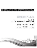 Dateq MusicAll DA-120 Installation And Operation Manual предпросмотр