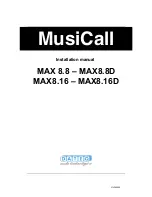 Preview for 1 page of Dateq Musicall MAX8.16 Installation Manual