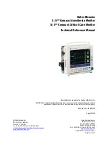 Datex-Ohmeda S/5 Compact Anesthesia Monitor Technical Reference Manual предпросмотр