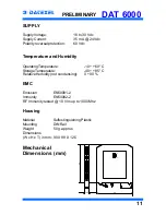 Предварительный просмотр 11 страницы Datexel DAT 6000 SERIES User Manual