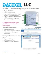 Предварительный просмотр 1 страницы Datexel DAT8016 Setup Manual