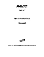 Datexx Pavio PVR30T Quick Reference Manual preview