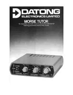 DATONG MORSE TUTOR D70 Manual предпросмотр