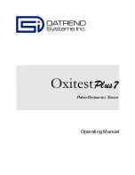 DATREND Systems Oxitest Plus 7 Operating Manual предпросмотр