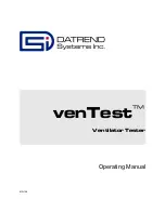 Предварительный просмотр 1 страницы DATREND Systems venTest Operating Manual