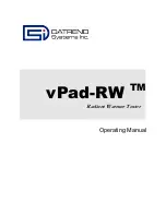 Preview for 1 page of DATREND Systems vPad-RW Operating Manual