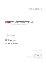 Datron TW7000MS Technical Manual preview