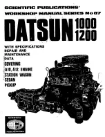 Datsun 1000 Workshop Manual preview