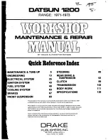 Предварительный просмотр 2 страницы Datsun 1200 1971 Workshop Repair Manual