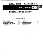 Preview for 4 page of Datsun 1980 200SX Service Manual