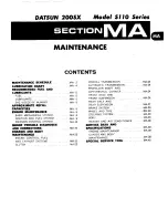 Preview for 10 page of Datsun 1980 200SX Service Manual