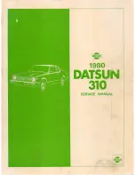 Datsun 1980 310 Service Manual preview