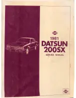 Preview for 1 page of Datsun 1981 200SX Service Manual