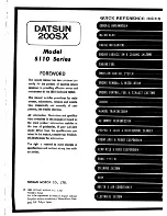 Preview for 2 page of Datsun 1981 200SX Service Manual