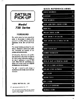 Предварительный просмотр 3 страницы Datsun 1981 Pick-Up Service Manual