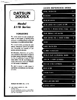 Предварительный просмотр 2 страницы Datsun 200SX Service Manual