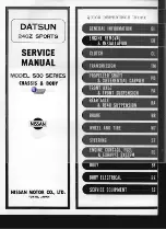 Preview for 1 page of Datsun 240Z Sports HLS30 1972 Service Manual