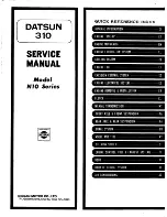 Preview for 2 page of Datsun 310 N10 Series 1979 Service Manual