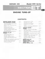 Preview for 14 page of Datsun 310 N10 Series 1979 Service Manual