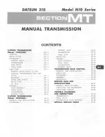 Preview for 200 page of Datsun 310 N10 Series 1979 Service Manual