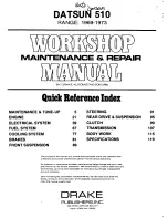 Предварительный просмотр 2 страницы Datsun 510 series Workshop Manual