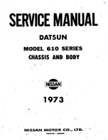 Preview for 1 page of Datsun 610 Series 1973 Service Manual