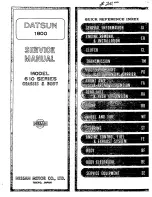 Preview for 6 page of Datsun 610 Series 1973 Service Manual