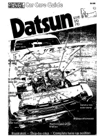 Datsun 610 series Car Care Manual preview