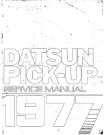 Datsun 620 Series 1977 Service Manual preview