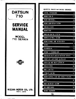 Предварительный просмотр 3 страницы Datsun 710 1975 Service Manual