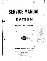 Datsun BLUEBlRD L 410 Series Service Manual preview