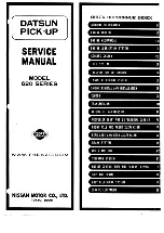 Preview for 2 page of Datsun Pick-Up 1974 Service Manual