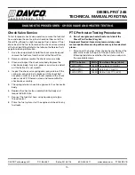 Preview for 12 page of Davco DIESEL PRO 245 Technical Manual