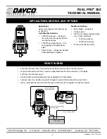 Preview for 3 page of Davco fuel pro 382 Technical Manual