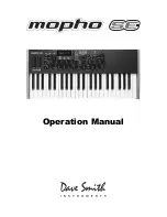 Dave Smith Instruments Mopho SE Operation Manual preview