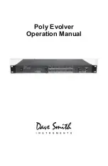 Dave Smith Instruments Poly Evolver Operation Manual предпросмотр