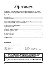 Preview for 3 page of Davey AquaReviva DAR20C Installation & Operating Instructions Manual