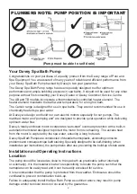 Предварительный просмотр 2 страницы Davey Celsior C200A Installation And Operating Instructions Manual