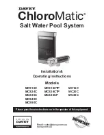 Davey ChloroMatic MC16C Installation & Operating Instructions Manual preview