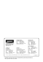 Preview for 20 page of Davey ChloroMatic MCS16C Installation & Operating Instructions Manual